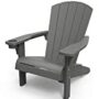 Keter Alpine Adirondack Resin Outdoor Furniture Patio Chairs with Cup Holder $68.61