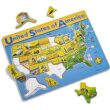 [Amazon] Melissa & Doug USA Map Wooden Puzzle (45 pcs) $9.49