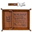 [Amazon] 파더스 데이 선물 Best Dad Ever PU Leather 트레이 & 키체인 8.99