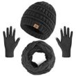 [Amazon] 남녀공용 겨울 3종 세트 – 비니 머플러 터치 장갑 방한세트 8.99
